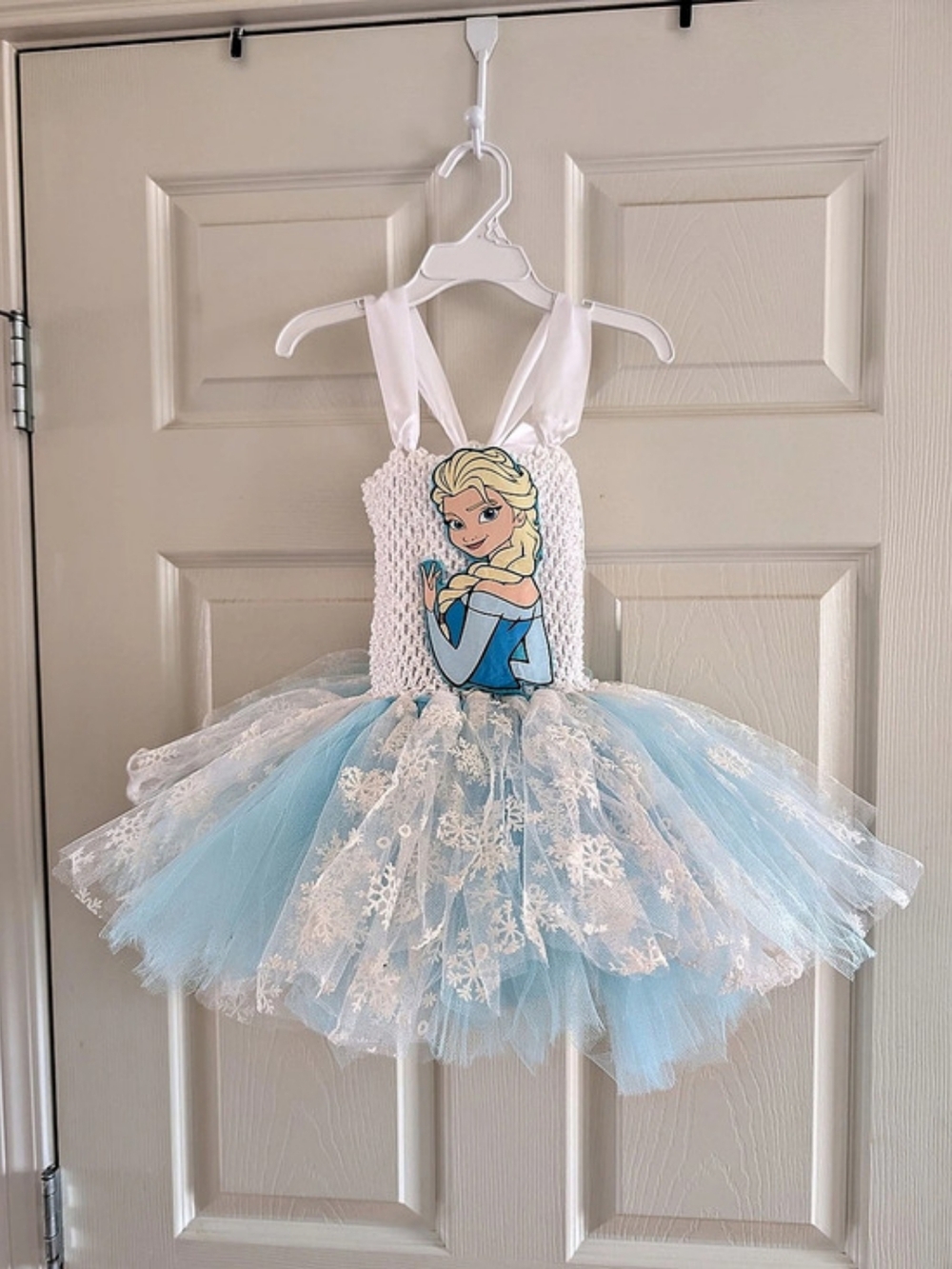 Elsa Tutu Dress in Blue & White NWT